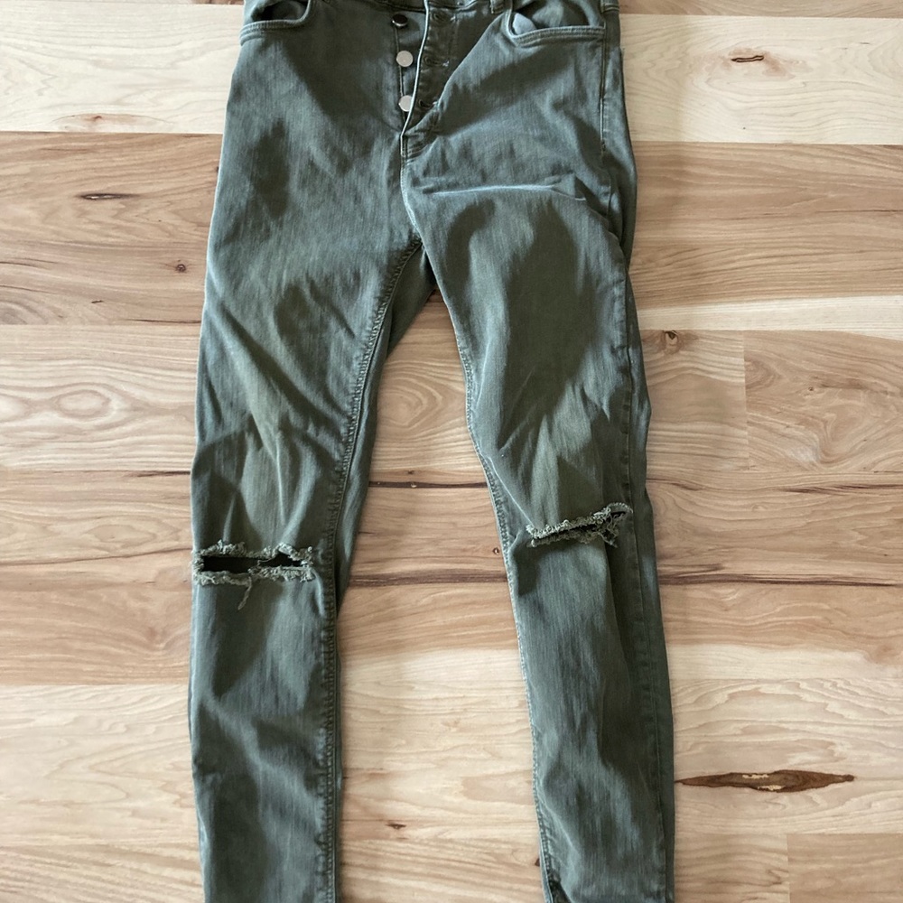 Like new Green ZARA jeans
